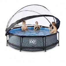 Басейн каркасний круглий з куполом Exit камінь для дітей, 3000х760 мм, код: 30.32.10.00 Басейн каркасний круглий з куполом Exit камінь для дітей, 3000х760 мм, код: 30.32.10.00