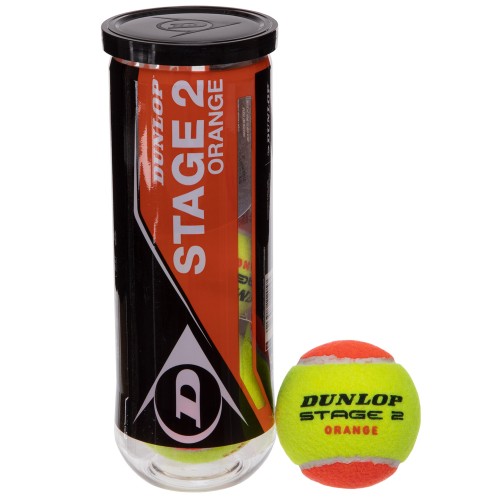 М"яч для тенісу Dunlon Stage 2 Orange 2шт салатовий, код: DL601339-S52