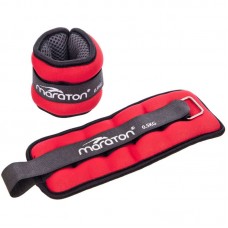 Обважнювачі-манжети для рук і ніг FitGo Maraton 2x0,5кг, червоний-чорний, код: FI-2858-1-S52 Обважнювачі-манжети для рук і ніг FitGo Maraton 2x0,5кг, червоний-чорний, код: FI-2858-1-S52