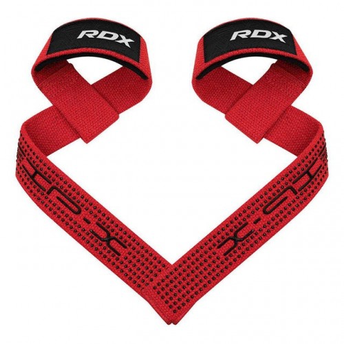 Лямки для тяги RDX S4 Gym Cotton Gel Straps Red Plus, код: WAC-S4R+