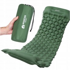 Килимок (каримат) надувний з вбудованим насососм Mountain 1900x580x50 мм, темно-зелений, код: P-5905973400909