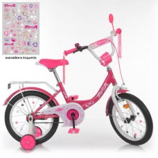 Велосипед дитячий Profi Kids Princess d=18, малиновий, код: Y1813-MP