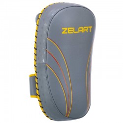 Пади для тайського боксу Тай-педи Zelart 200x90x350 мм, 2 шт, сірий-жовтий, код: BO-3877_GR