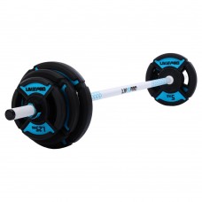 Штанга для фітнесу (фітнес памп) LiveUp довжина-1,42м, ø30мм, 20кг, чорний-синій, код: LP8037-S52 Штанга для фітнесу (фітнес памп) LiveUp довжина-1,42м, ø30мм, 20кг, чорний-синій, код: LP8037-S52