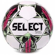 М"яч для футзалу Select Futsal Attack V22 №4, білий-рожевий, код: Z-Attack-WP