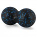 Масажний м"яч подвійний PowerPlay Epp Foam peanut Ball 160х80 мм, чорний-синій, код: PP_4352_Blue_8x16