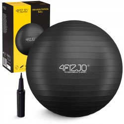 М"яч для фітнесу (фітбол) 4Fizjo 75 см Anti-Burst Black, код: P-5907739316370