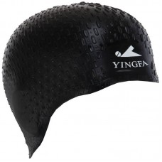 Шапочка для плавання на довгі коси Yingfa, чорний, код: C0061_BK