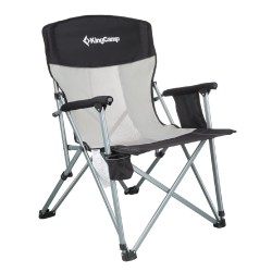 Стілець KingCamp Hard Arm Chair 590x730x950мм, чорний-сірий, код: KC3825 Black/Medium Grey