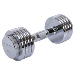 Гантель розбірна сталева хромована Zelart 1х10кг, хром, код: TA-5451-10-S52