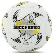 М"яч футбольний Soccermax №5 PU, білий-жовтий, код: FB-9493_WY