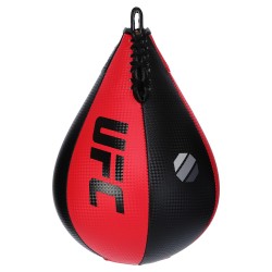 Груша пневматична підвісна UFC 25см 10х7", чорний-червоний, код: UHK-69752-S52 Груша пневматична підвісна UFC 25см 10х7", чорний-червоний, код: UHK-69752-S52