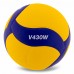 М"яч волейбольний Mikasa №4 PVC, жовтий-синій, код: V430W-S52