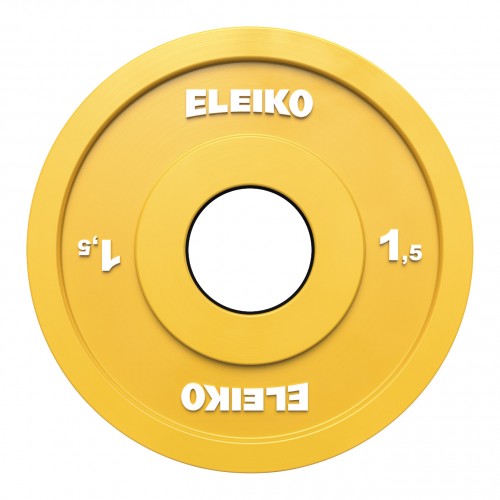 Диск олімпійський обгумований Eleiko IWF RC 1,5 кг, жовтий, код: 124-0015R-IA