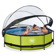 Басейн каркасний круглий з куполом Exit "Лайм" 300 х 76 см, для дітей, код: 30.32.10.40 Басейн каркасний круглий з куполом Exit "Лайм" 300 х 76 см, для дітей, код: 30.32.10.40
