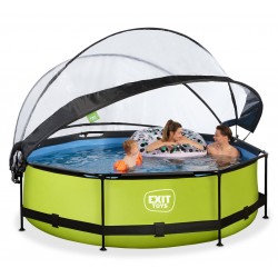 Басейн каркасний круглий з куполом Exit "Лайм" 300 х 76 см, для дітей, код: 30.32.10.40 Басейн каркасний круглий з куполом Exit "Лайм" 300 х 76 см, для дітей, код: 30.32.10.40