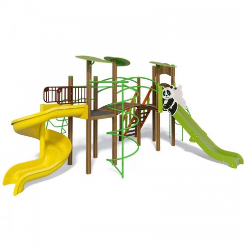 Ігровий комплекс InterAtletika Панда-М, 7242х5306х3132 мм, код: T907.1М-SM Ігровий комплекс InterAtletika Панда-М, 7242х5306х3132 мм, код: T907.1М-SM