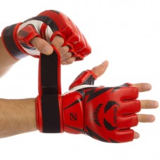 Рукавички для змішаних єдиноборств MMA Zelart розмір S, червоний-чорний, код: BO-1374_SRBK