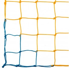 Сітка на ворота футбольні посиленої міцності вузлова PlayGame «Еліт 2,1» 7500х2550х2100 мм, жовтий-синій, 2 шт, код: SO-9565_YBL