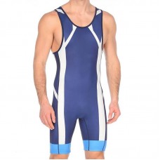 Трико борцівське Asics Wrestling Singlet 2XS, синій-білий, код: 8719021639022