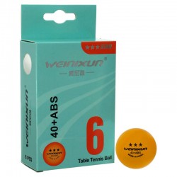 Набір м"ячів для настільного тенісу Weinixun 3 star 6шт, помаранчевий, код: W002_OR Набір м"ячів для настільного тенісу Weinixun 3 star 6шт, помаранчевий, код: W002_OR