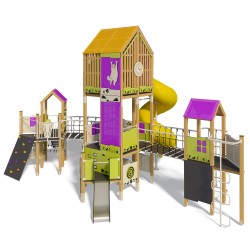 Ігровий комплекс InterAtletika Big City-14 11021х6973х6009 мм, код: TE944-SM