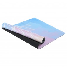 Килимок для йоги замшевий каучуковий з принтом Крило Ангела Record 1830x610x3мм, блакитний-синій, код: FI-5662-63