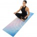 Килимок для йоги замшевий каучуковий з принтом Крило Ангела Record 1830x610x3мм, блакитний-синій, код: FI-5662-63