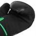 Боксерські рукавиці Hard Touch 12 унцій, чорний-зелений, код: BO-4250_12BKG
