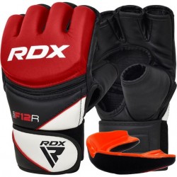 Рукавиці для ММА RDX Model GGRF M, чорний-червоний, код: GGR-F12R-M
