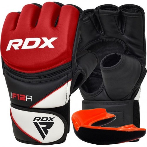 Рукавиці для ММА RDX Model GGRF M, чорний-червоний, код: GGR-F12R-M