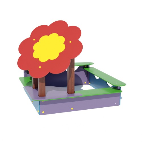 Пісочний дворик Miros "Квітка" 1900х1850х1500 мм, код: DIO209 Пісочний дворик Miros "Квітка" 1900х1850х1500 мм, код: DIO209