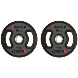 Олімпійські диски професійні Hammer PU Weight Discs 2x10 кг, код: 17043-S25 Олімпійські диски професійні Hammer PU Weight Discs 2x10 кг, код: 17043-S25