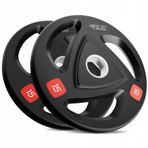 Диск олімпійський 4Fizjo металевий, прогумований 2x15 кг, чорний, код: P-5905973401272