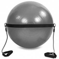 М"яч для фітнесу FitGo 75 см, сірий, код: FI-0702B-75_GR