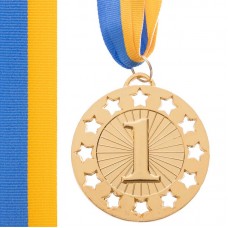 Медаль спортивна зі стрічкою PlayGame Win золото, код: C-6405_G