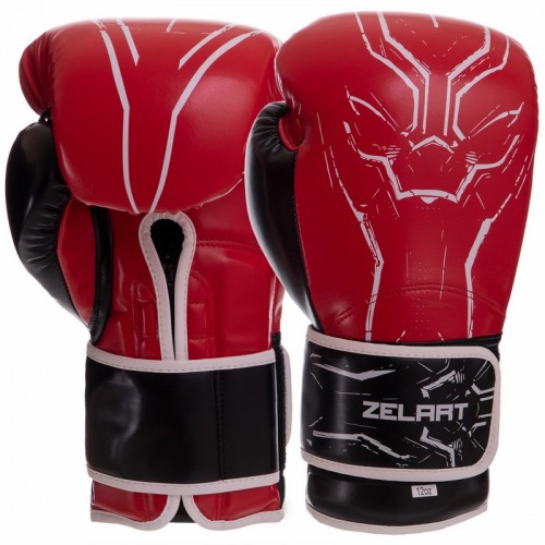 Рукавички боксерські Zelart 12 унцій, червоний, код: BO-2889_12_R-S52