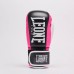 Боксерські рукавички Leone Logo Wacs Fuxia 10 унцій, чорний-фуксія, код: 500205-RX