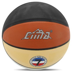 М'яч баскетбольний гумовий Cima №7, чорний-коричневий, код: BA-8623-S52