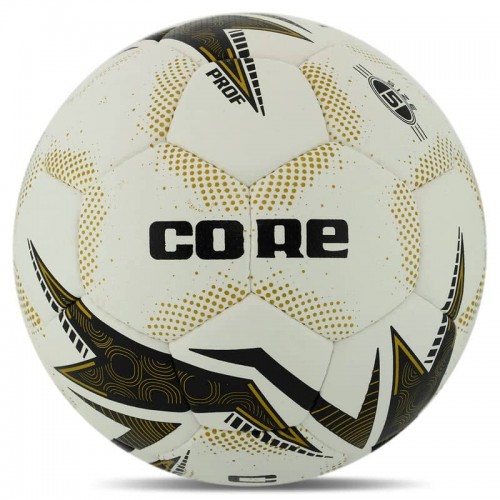 М"яч футбольний Core Prof №5, білий-золотий, код: FB-8458_WY