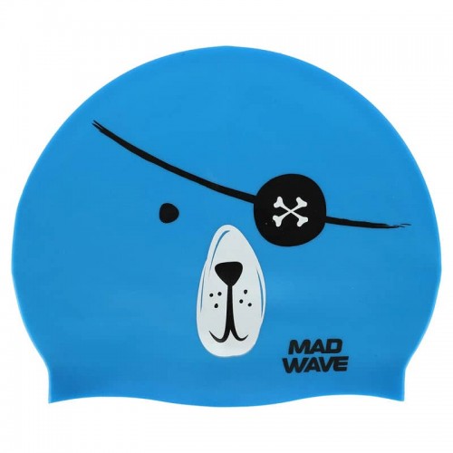 Шапочка для плавання силіконова юніорська MadWave Junior Pirate, блакитний, код: M057312_N