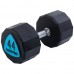 Гантелі цільні професійні з поліуретановим покриттям LiveUp 2х44кг, чорний-синій, код: LP8003-44-S52
