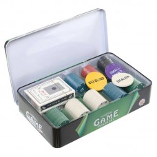 Набір для покеру в металевій коробці PlayGame 160 фішок, код: IG-8652-S52 Набір для покеру в металевій коробці PlayGame 160 фішок, код: IG-8652-S52