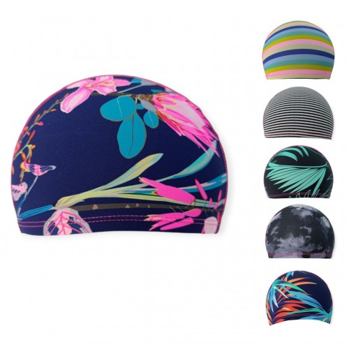 Шапочка для плавання тканинна SNS Принтована PU-H002, темно-синій, код: 11382-SNS Шапочка для плавання тканинна SNS Принтована PU-H002, темно-синій, код: 11382-SNS