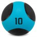 М"яч медичний медбол Medicine Ball LiveUp 10кг, чорний-синій, код: LP8112-10