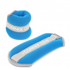 Обважнювачі-манжети для ніг та рук Cornix 2x0.5 кг, синій-сірий, код: XR-0175