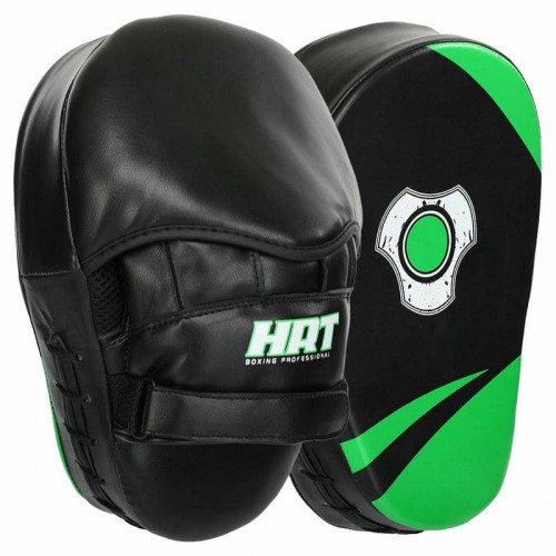 Лапа вигнута для боксу та єдиноборств Hard Touch 190x50x250 мм, 2шт, чорний-зелений, код: BO-4251_BKG