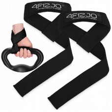 Лямки для станової тяги 4FIZJO Deadlift Straps Black, код: P-5905973402279