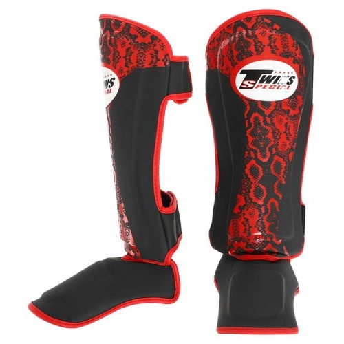 Захист гомілки та стопи дитячий Муай Тай, MМА, Кікбоксинг Twins S, чорний-червоний, код: TW-2023_SBKR Захист гомілки та стопи дитячий Муай Тай, MМА, Кікбоксинг Twins S, чорний-червоний, код: TW-2023_SBKR