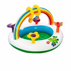 Дитячий надувний ігровий басейн-манеж Bestway Веселка 910x560 мм, код: 52239BW-IB